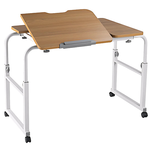 1200 x 600mm Height and Width Adjustable Over the Bed Mobile Computer Tiltable Desk Table