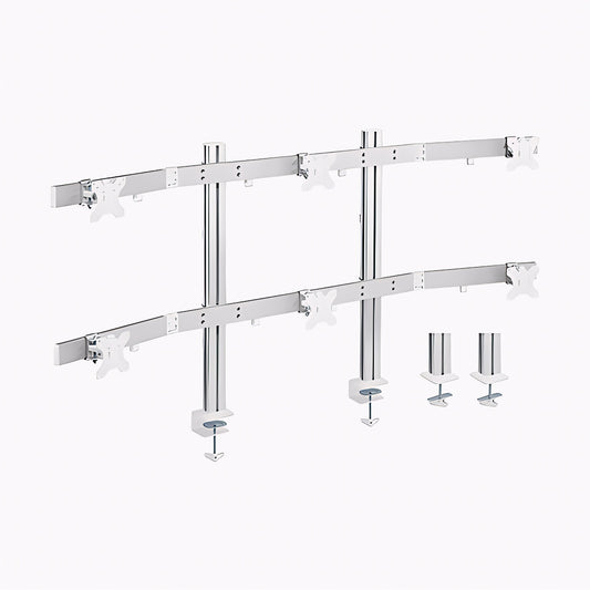 Six Screen Monitor Heavy Duty Aluminum Articulating Monitor Arm Desk Mount