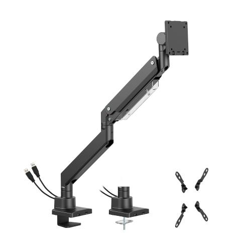 Super Heavy Duty Ultrawide Single Monitor Arm Stand For Curved Monitors up to 57" 27kg with USB-A & USB-C Ports