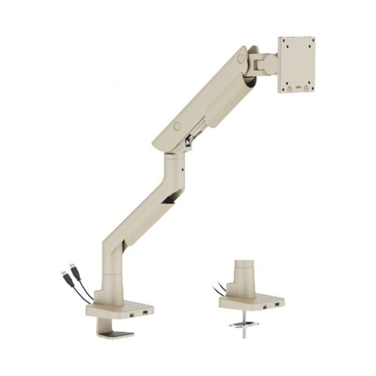 Hercules Super Heavy Duty Ultrawide Single Monitor Arm Stand For Curved Monitors up to 57" 27kg with USB-A & USB-C Ports