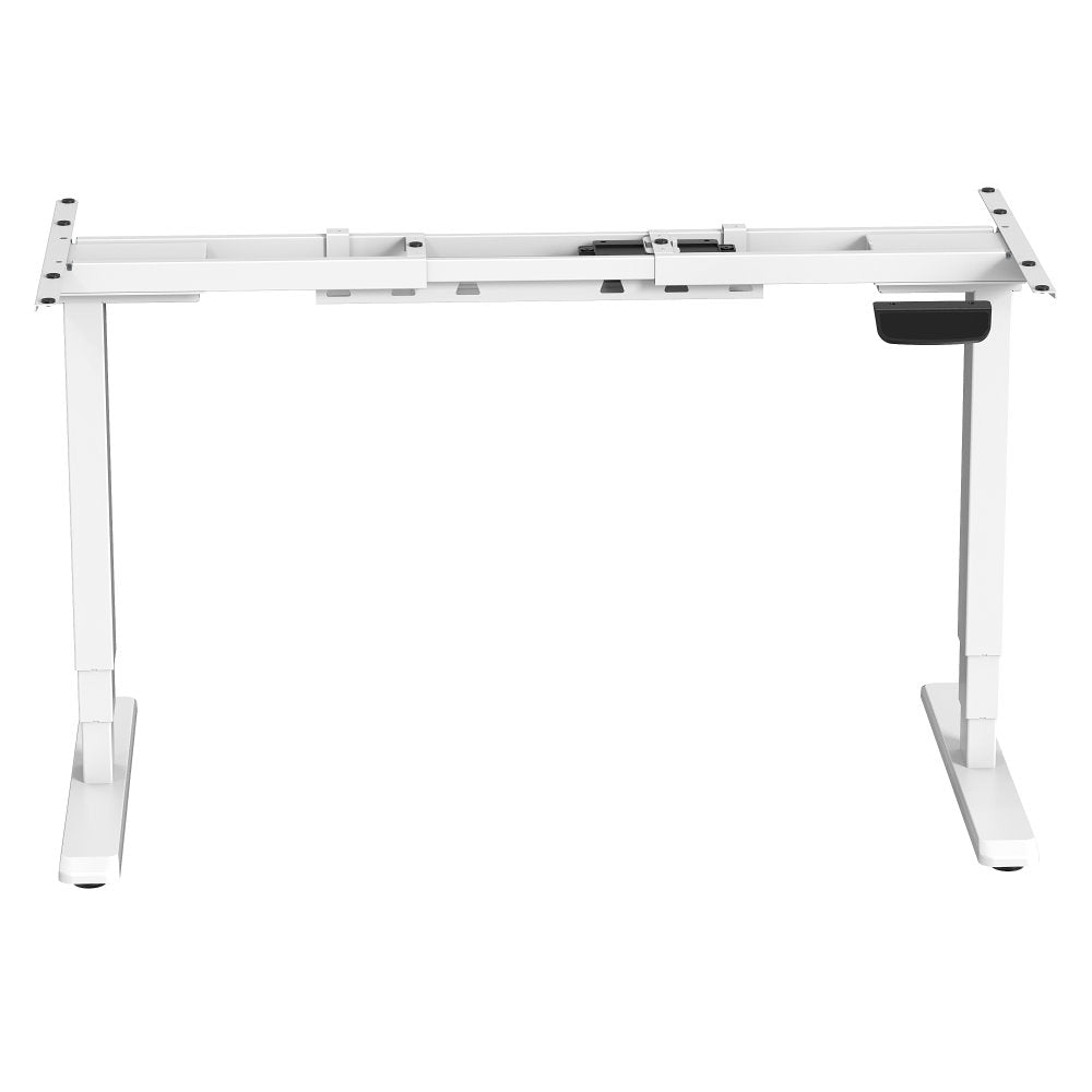White Dual Motor Standing Desk Sit Stand Table Riser Height Adjustable Motorised Electric Computer Laptop Table - Frame only