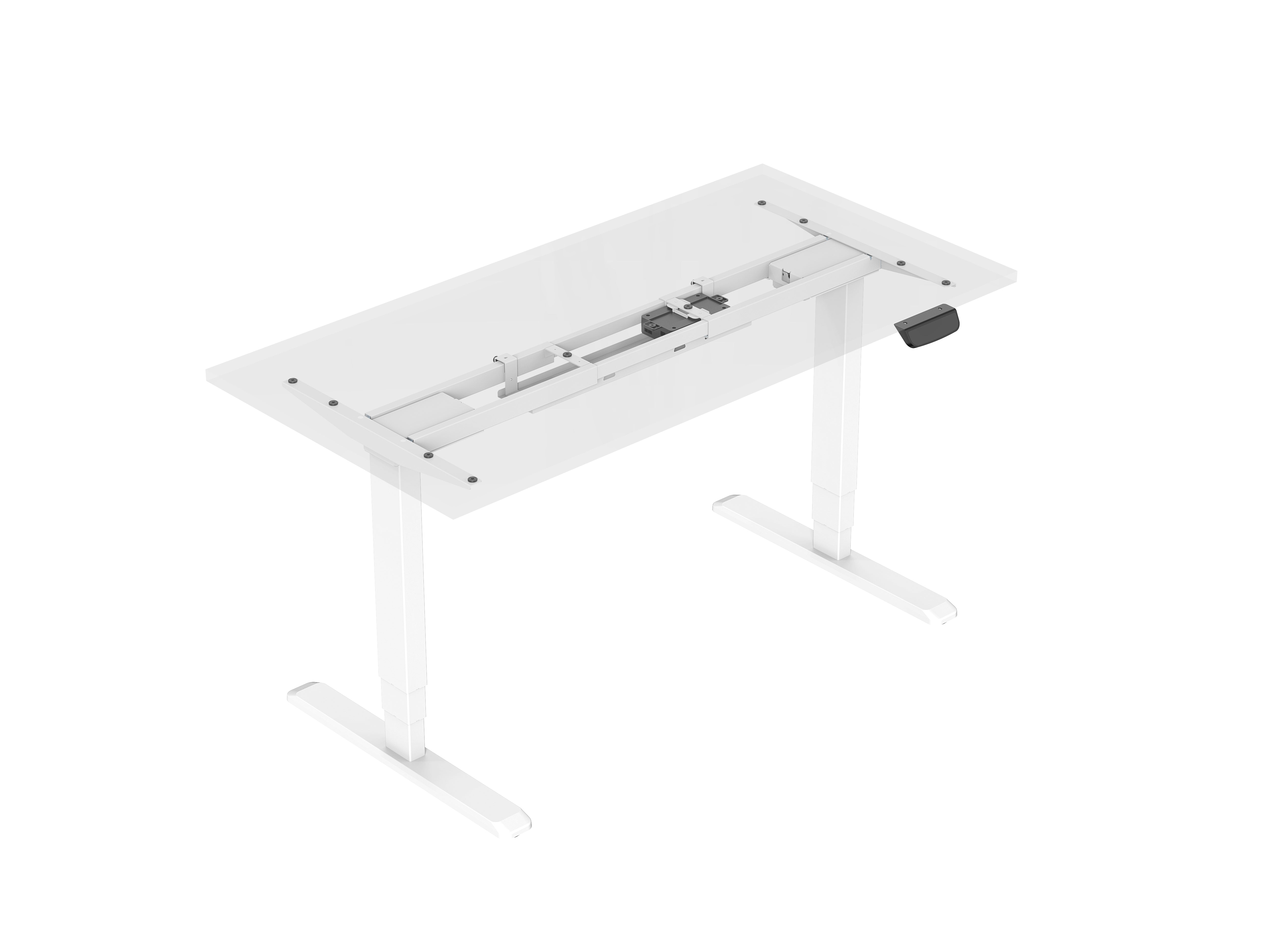 White Dual Motor Standing Desk Sit Stand Table Riser Height Adjustable Motorised Electric Computer Laptop Table - Frame only