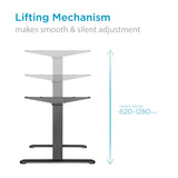 White Dual Motor Standing Desk Sit Stand Table Riser Height Adjustable Motorised Electric Computer Laptop Table