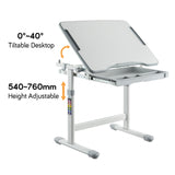 Manual Height Adjustable Desk and Full Back Rest Chair Set for Kid Manual Height Adjustable Desk and Full Back Rest Chair Set for Kid