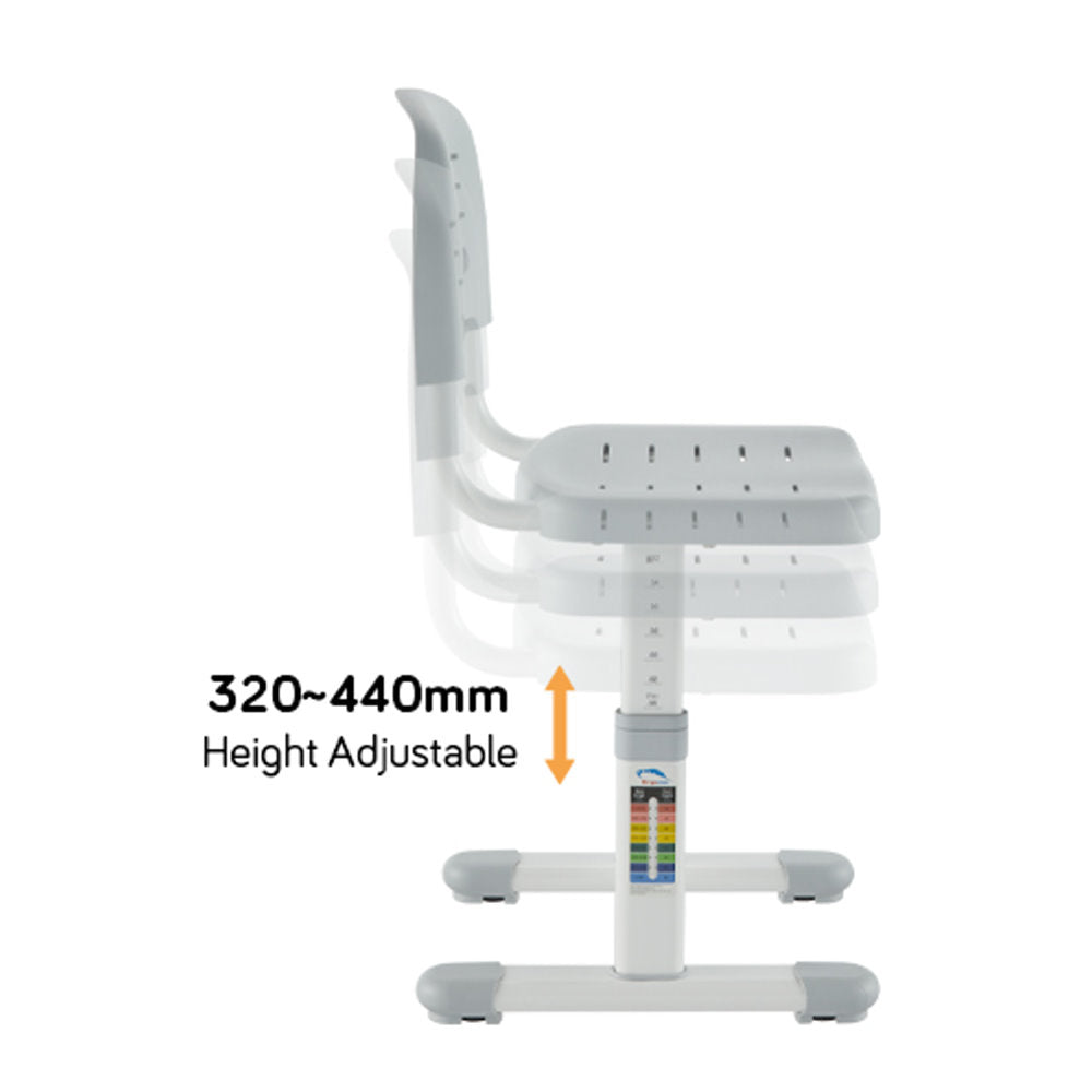 Manual Height Adjustable Desk and Full Back Rest Chair Set for Kid Manual Height Adjustable Desk and Full Back Rest Chair Set for Kid