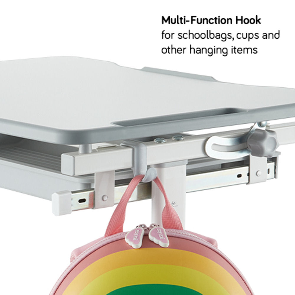 Manual Height Adjustable Desk and Full Back Rest Chair Set for Kid Manual Height Adjustable Desk and Full Back Rest Chair Set for Kid