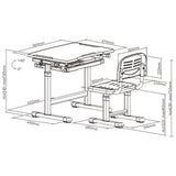 Manual Height Adjustable Desk and Full Back Rest Chair Set for Kid Manual Height Adjustable Desk and Full Back Rest Chair Set for Kid
