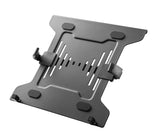 Black Steel Laptop Holder for Monitor Arm fits 75 x 75, 100 x 100 VESA Plate Black Steel Laptop Holder for Monitor Arm fits 75 x 75, 100 x 100 VESA Plate