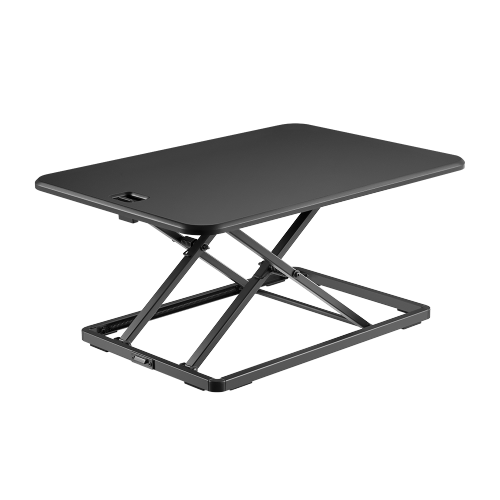 Ultra Slim Manual Height Adjustable Sit-Stand Standing Desk Converter Tabletop Desktop Workstation Black