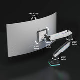 Ultrawide Single Heavy Duty Monitor Arm Stand For 1000R Curved Monitors up to 49" 20kg (Non-RGB version) Ultrawide Single Heavy Duty Monitor Arm Stand For 1000R Curved Monitors up to 49" 20kg (Non-RGB version)