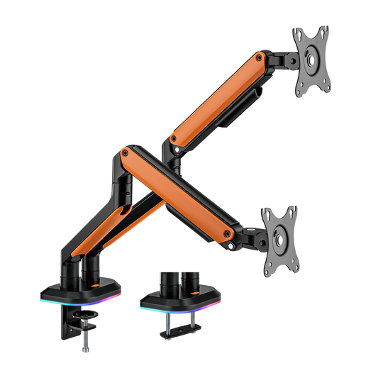 Dual RGB Lighting Gaming Monitor Arm Stand Desk Mount