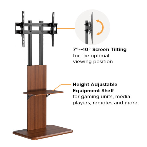 For 37"-70" TV Modern Slim Portable Mobile Screen Tiltable Height Adjustable TV Floor Stand with Casters For 37"-70" TV Modern Slim Portable Mobile Screen Tiltable Height Adjustable TV Floor Stand with Casters