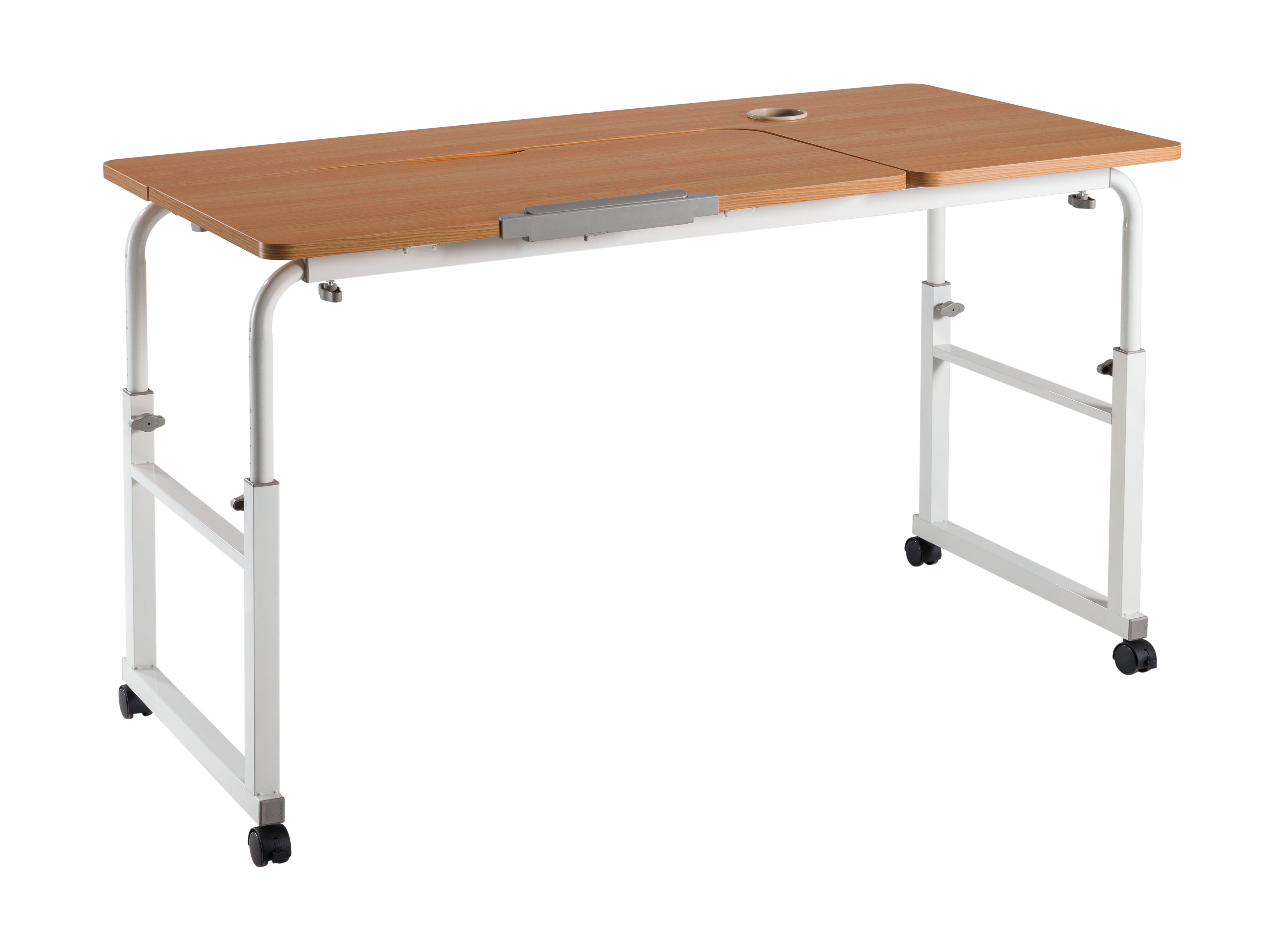 1200 x 600mm Height and Width Adjustable Over the Bed Mobile Computer Tiltable Desk Table 1200 x 600mm Height and Width Adjustable Over the Bed Mobile Computer Tiltable Desk Table