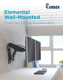 Wall Mount Full Extension Gas Spring Dual Monitor Arm Desk Mount Black Wall Mount Full Extension Gas Spring Dual Monitor Arm Desk Mount Black