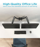Wall Mount Full Extension Gas Spring Dual Monitor Arm Desk Mount Black Wall Mount Full Extension Gas Spring Dual Monitor Arm Desk Mount Black