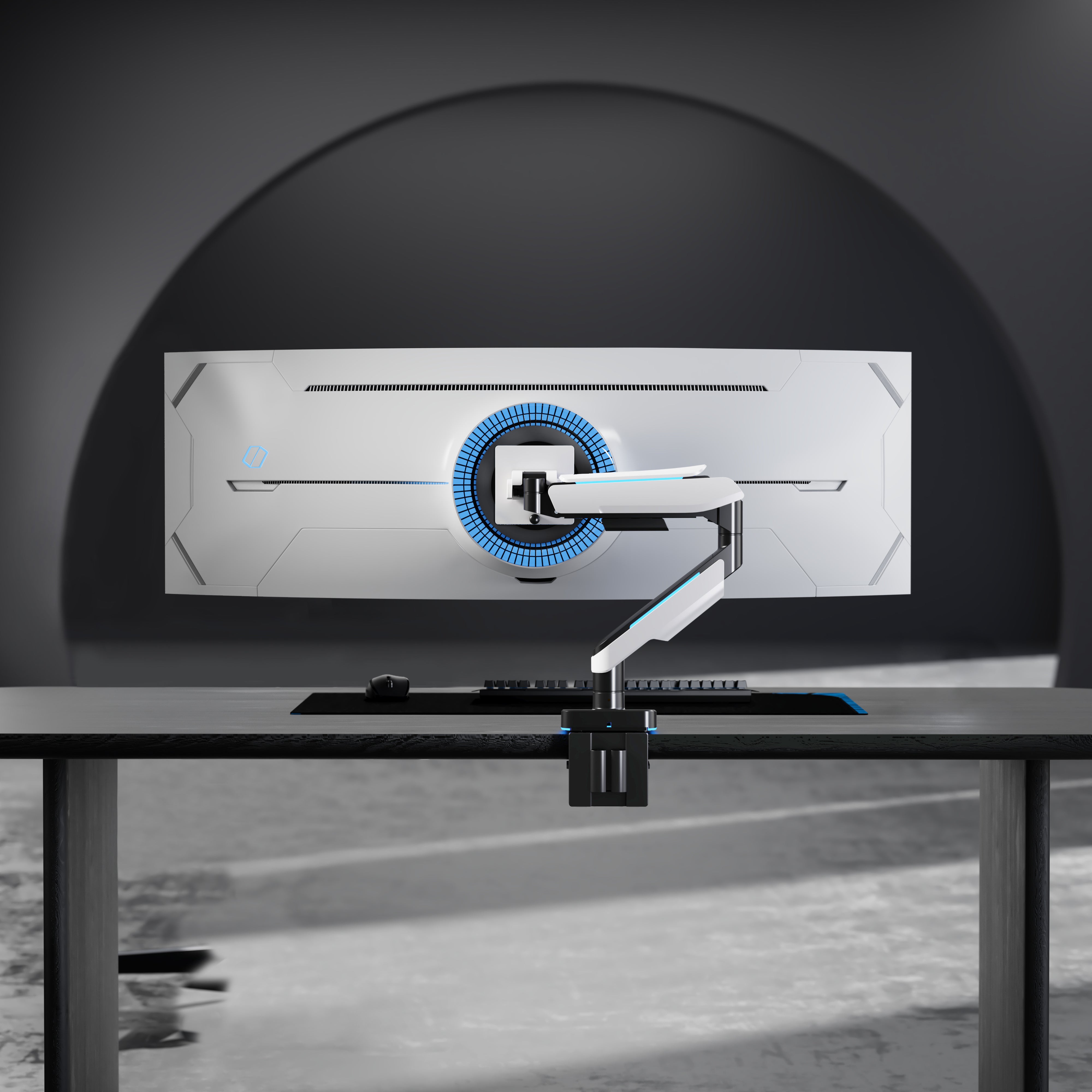 Ultrawide Single Heavy Duty Monitor Arm Stand For 1000R Curved Monitors up to 49" 20kg (Non-RGB version) Ultrawide Single Heavy Duty Monitor Arm Stand For 1000R Curved Monitors up to 49" 20kg (Non-RGB version)