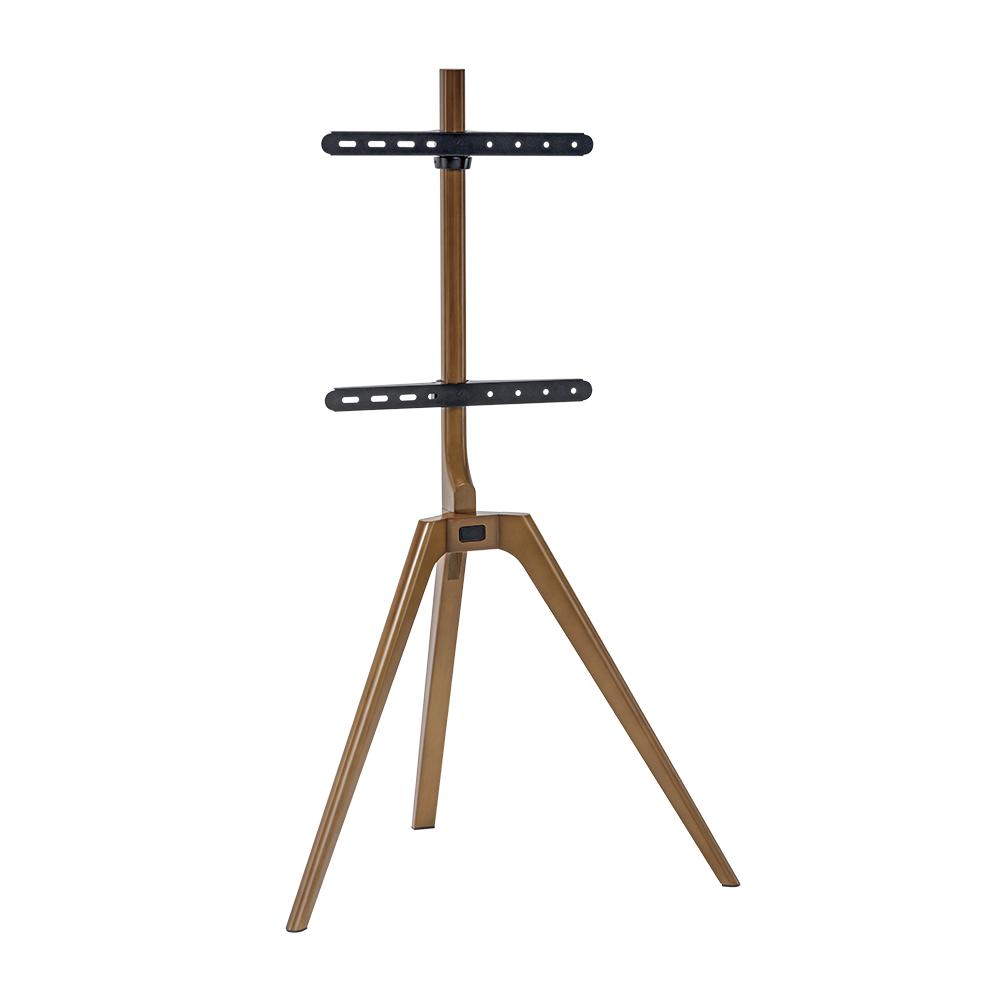 For 45"-65" TV Tripod Legged Solid Wood Studio TV Floor Stand