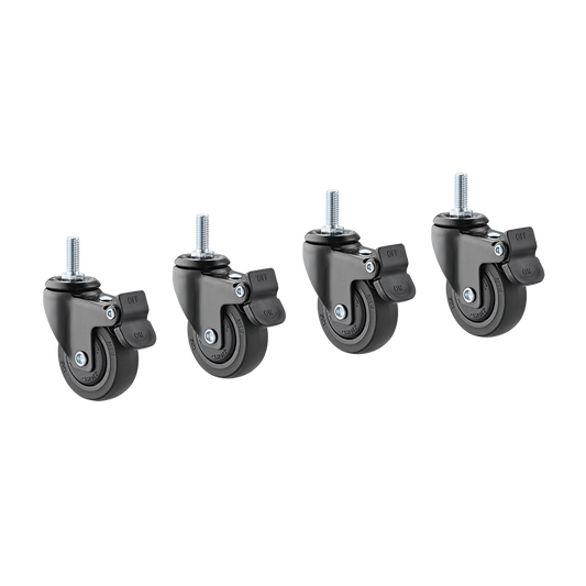 4pcs M8 Heavy Duty Lockable Wheel Swivel Caster for Sit Stand Office Table Desk Trolley Furniture with brake