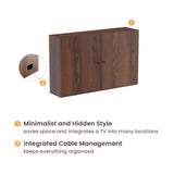 Ergox EA-WP2005M cabinet feature diagram showing hidden minimalist style and integrated cable management