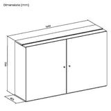 Ergox EA-WP2005M cabinet dimension drawing showing 1650mm width, 430mm depth and 992mm height