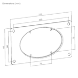 Monitor Arm VESA Extension Adaptor Plate fits 200 x 100 Mounting Pattern