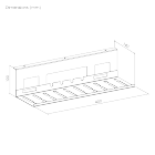 Compact High-Performance Under-Desk Cable Management Tray Black EA-CC11-13-1