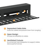 Compact High-Performance Under-Desk Cable Management Tray with Cable Box Black EA-CC11-13-3