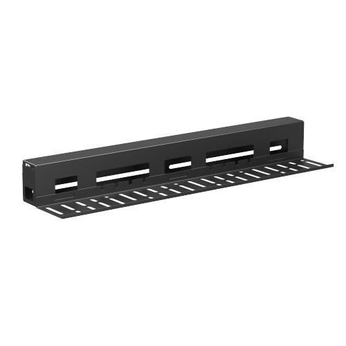 High-Performance Under-Desk Cable Management Tray with Cable Box Black EA-CC11-13-4