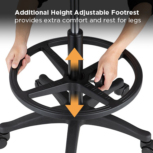 Ergonomic Gas Air Lift Height Adjustable Sit Stand Office Mobile Stool EA-CH04-12