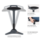 Ergonomic Gas Air Lift Height Adjustable Sit Stand Office Perching Wobble Stool EA-CH04-14