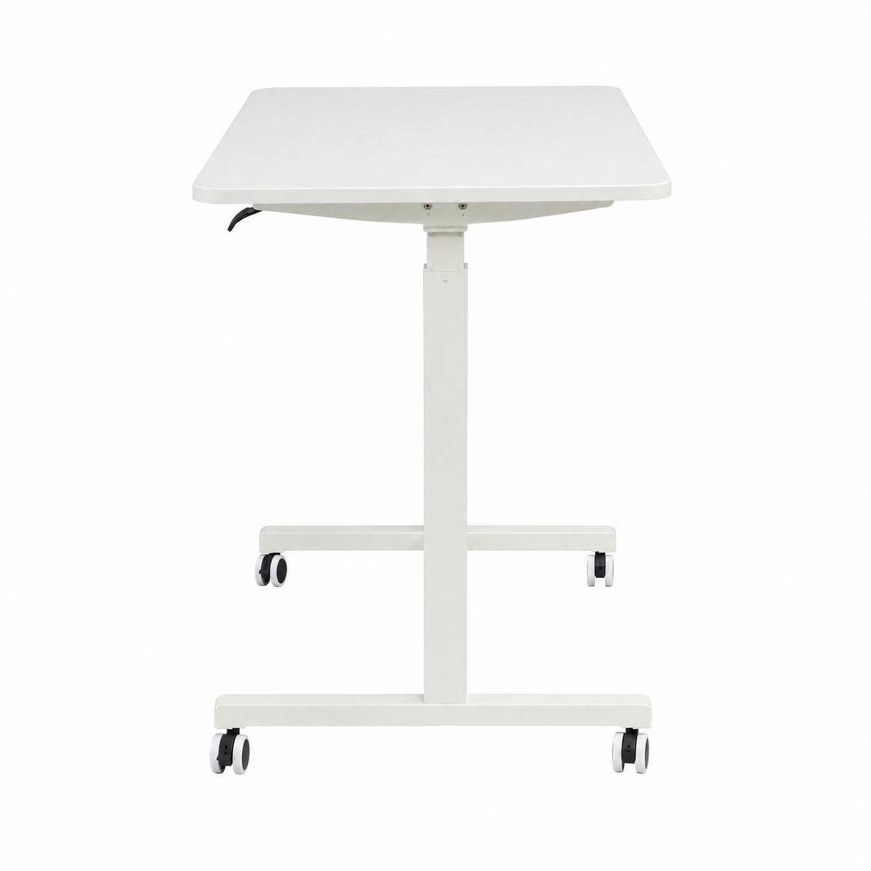 Compact Height Adjustable Portable Mobile Laptop Computer Workstation Office Sit Stand Desk 915 x 560mm on wheels