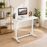 Compact Height Adjustable Portable Mobile Laptop Computer Workstation Office Sit Stand Desk 915 x 560mm on wheels