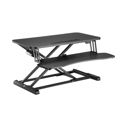 Electric Height Adjustable Sit-Stand Standing Desk Converter Tabletop Desktop Workstation 800x400mm Black