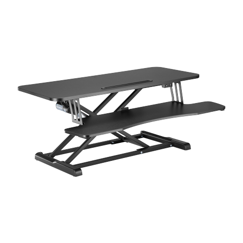 Electric Height Adjustable Sit-Stand Standing Desk Converter Tabletop Desktop Workstation 950x400mm Black