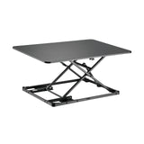 Ultra Slim Manual Height Adjustable Sit-Stand Standing Desk Converter Tabletop Desktop Workstation Black