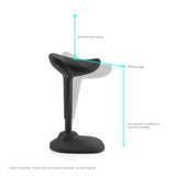 Ergonomic Gas Air Lift Height Adjustable Sit Stand Office Perching Wobble Stool EA-CH04-29
