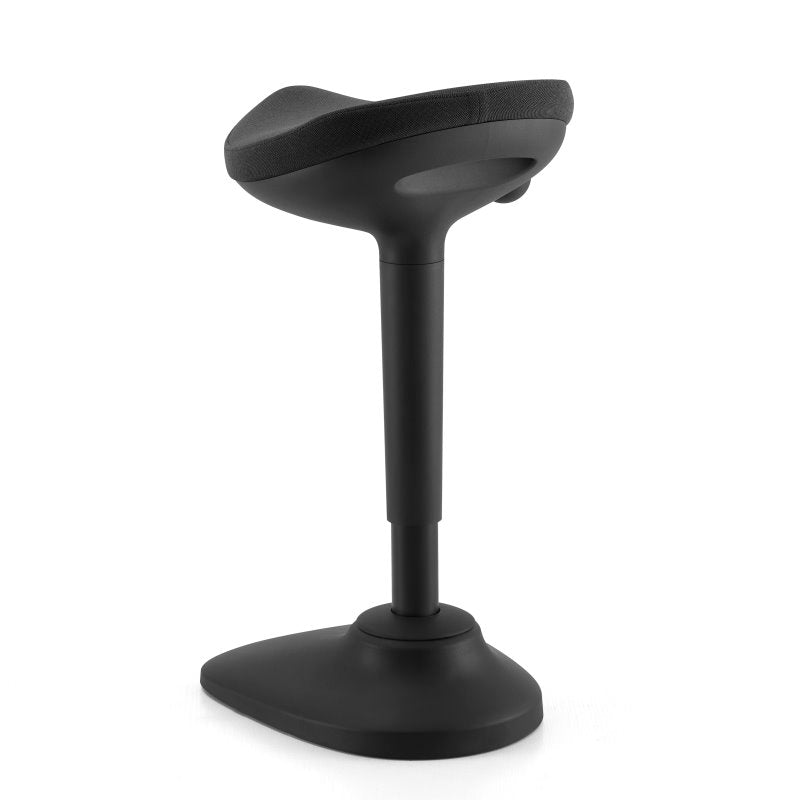 Black Ergox EA-R15-BK wobble perch stool, angled view
