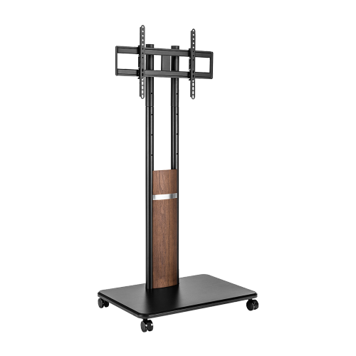 For 32"-85" Dual Column Supersized Sturdy Base TV Floor Stand with 5-Level Height Adjustments with casters