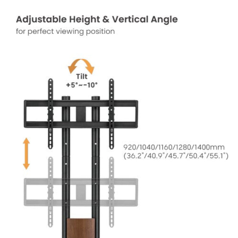 TV Floor Stand for 32"–85" Screens