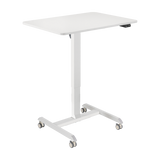 Electric Height Adjustable Portable Mobile Computer Laptop Office Desk 800 x 600mm Workstation on wheels