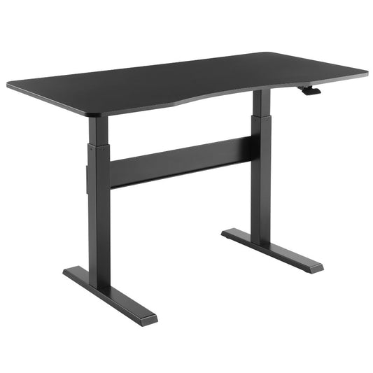 1200x675mm Air Lift Height Adjustable Sit Stand Desk Black Frame with table top