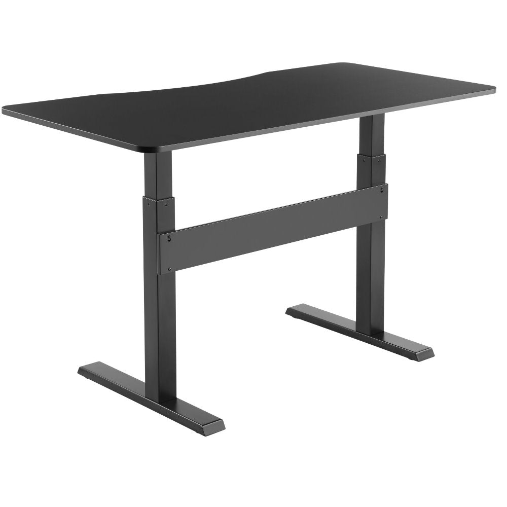 1200x675mm Air Lift Height Adjustable Sit Stand Desk Black Frame with table top