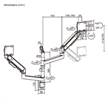 Heavy-Duty Dual Wall Mount Monitor Arm for Ultrawide Displays up to 57" EA-MA92114