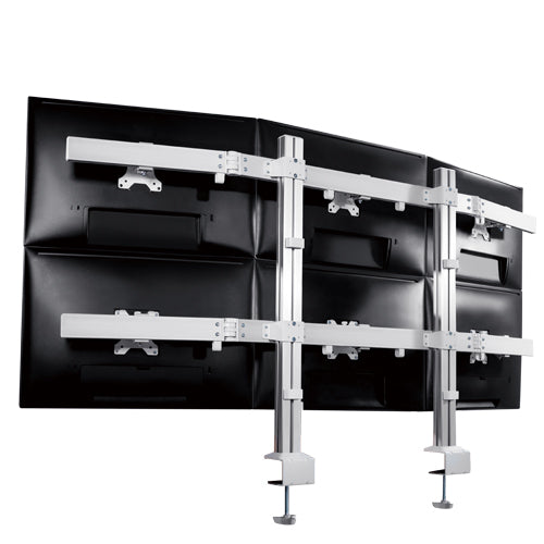 Six Screen Monitor Heavy Duty Aluminum Articulating Monitor Arm Desk Mount