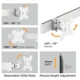 Six Screen Monitor Heavy Duty Aluminum Articulating Monitor Arm Desk Mount