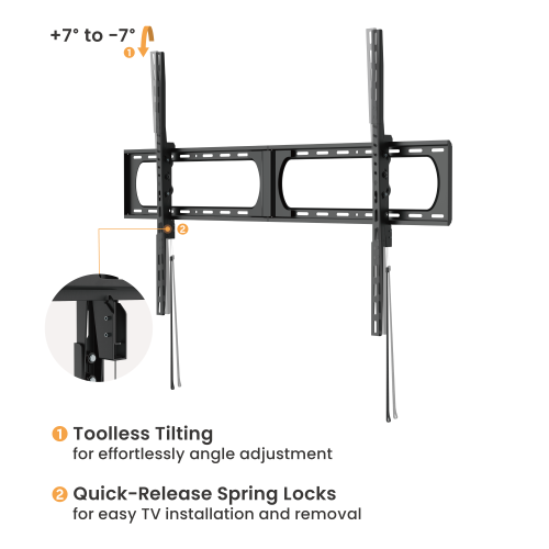 Up to 140" Massive Super Big Heavy-Duty Tilting TV Wall Mount Bracket