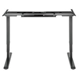 Black Dual Motor Standing Desk Sit Stand Table Riser Height Adjustable Motorised Electric Computer Laptop Table - Frame only