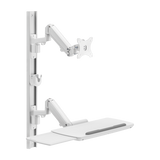 Space Saving Wall Mounted Workstation Gas Spring Arm Monitor Height Adjustable with Keyboard Tray EA-MED02-2