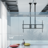 Up to 120" TV Dual Pole Heavy Duty Ceiling Mount with Tilt & Swivel