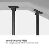 Up to 120" TV Dual Pole Heavy Duty Ceiling Mount with Tilt & Swivel